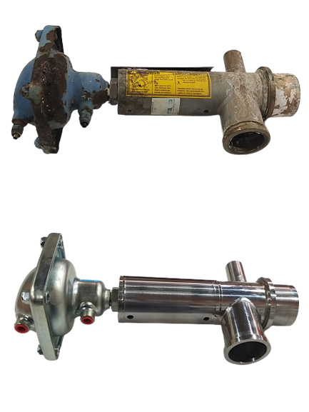 antes e depois de um coletor de polpa