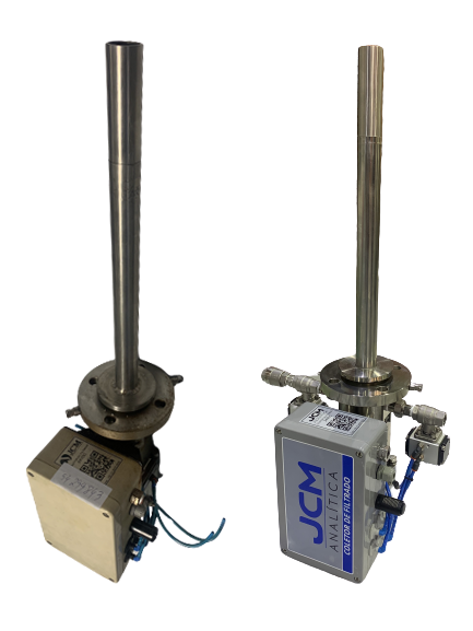 antes e depois de um coletor de filtrado